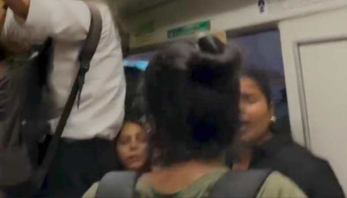 'Snake' Sighting In Delhi Metro Causes Panic As Women Scramble To 'Escape' Unwanted 'Co-Passenger' | WATCH