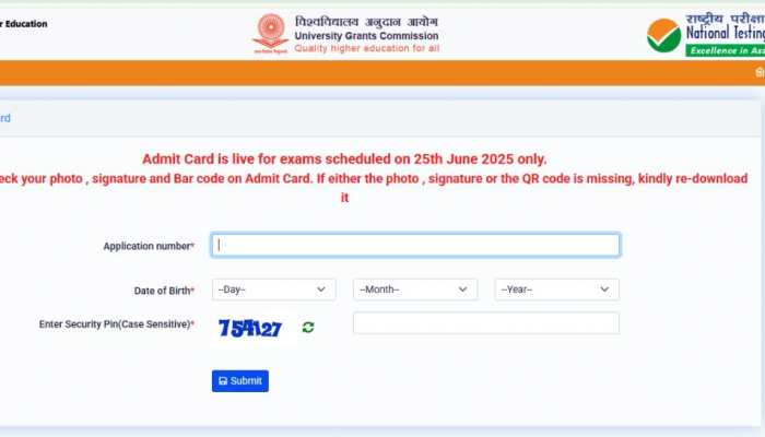 UGC NET Admit Card 2025 Released for June 25 Exam At ugcnet.nta.ac.in- Check Direct Link To Download Here