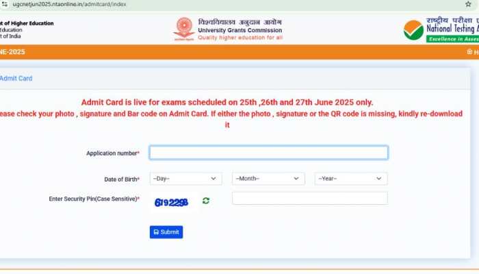 UGC NET 2025 Admit Card Released for June 27 Exam At ugcnet.nta.ac.in- Check Direct Link To Download Here