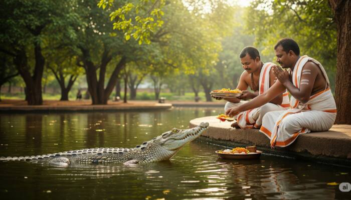 Kerala's Most Unusual Devotee: The Vegetarian Crocodile That Guards A Temple For 70 Years 