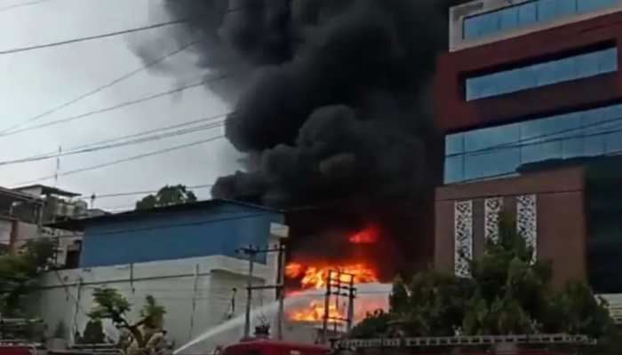 Noida: Massive Fire Erupts At Noida's Private Firm; Firefighters Deployed | VIDEO