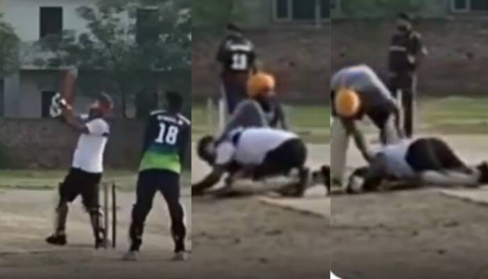 SHOCKING! Punjab Cricketer Collapses And Dies After Hitting Six In Local Firozpur Match, Video Goes Viral - WATCH