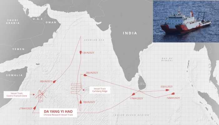 Chinese ‘Spy’ Vessel Conducts 51-Day Surveillance Mission In Indian Ocean and Arabian Sea: OSINT Expert Chinese ‘Spy’ Vessel Conducts 51-Day Surveillance Mission In Indian Ocean and Arabian Sea: OSINT Expert