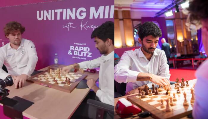 Gukesh Beats Magnus Carlsen Again, Takes Commanding Lead In SuperUnited Rapid And Blitz 2025