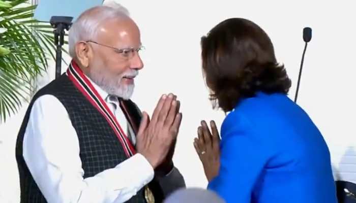 PM Modi Gets Trinidad And Tobago's Highest National Award; Quotes Saint Thiruvalluvar's Six Qualities Of Strong Nations PM Modi Gets Trinidad And Tobago's Highest National Award; Quotes Saint Thiruvalluvar's Six Qualities Of Strong Nations