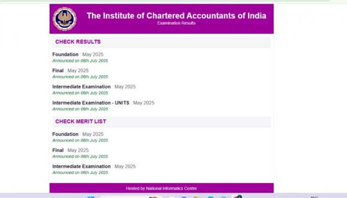 ICAI CA Result 2025: Foundation, Intermediate, Final May Exam Result OUT At icai.nic.in- Check Direct Link Here