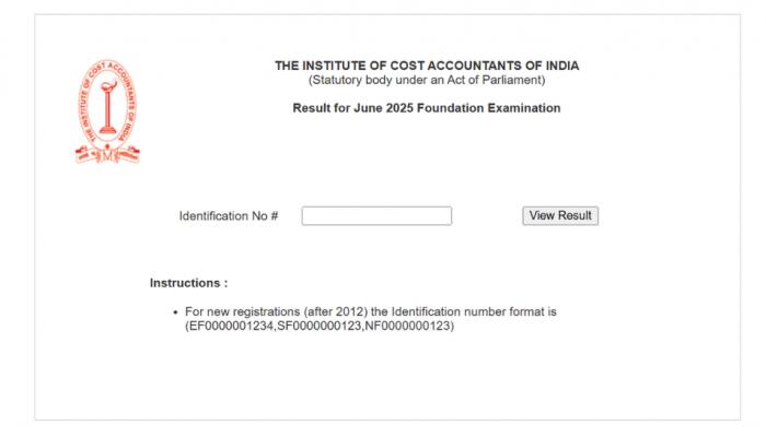 ICMAI CMA Foundation June 2025 Result Released At icmai.in- Check Direct Link, Steps To Download Here