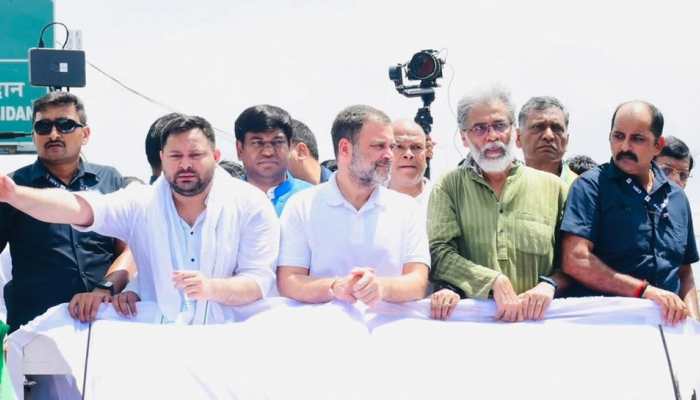 Bihar: Kanhaiya Kumar, Pappu Yadav Snubbed By Security From Boarding Rahul Gandhi's Van