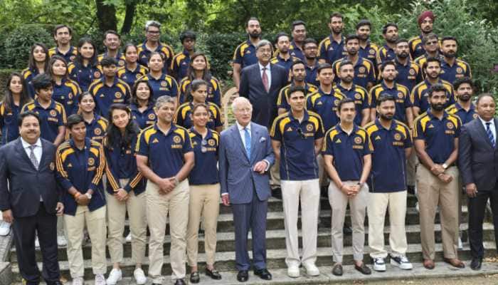 India Men's And Women's Cricket Teams Meet King Charles III: WATCH