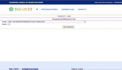 TS EAMCET Allotment Result 2025 OUT At tgeapcet.nic.in- Check Direct Link, Other Details Here