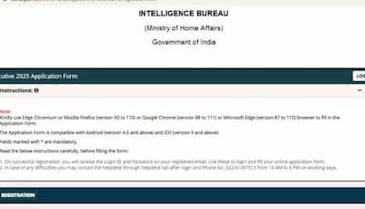 IB ICIO Recruitment 2025 For Grade II Posts: Registration Starts At mha.gov.in- Check Eligibility Criteria, Direct Link Here