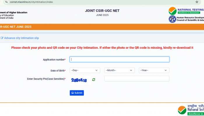 CSIR UGC NET 2025 Exam City Slip Released At csirnet.nta.ac.in- Check Direct Link, Other Details Here