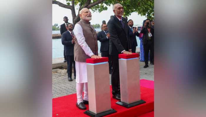 PM Modi, Maldivian President Muizzu Inaugurate New Defence Ministry Building In Male PM Modi, Maldivian President Muizzu Inaugurate New Defence Ministry Building In Male
