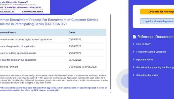 IBPS Clerk 2025 Registration Starts Today At ibps.in- Check Direct Link To Apply Here