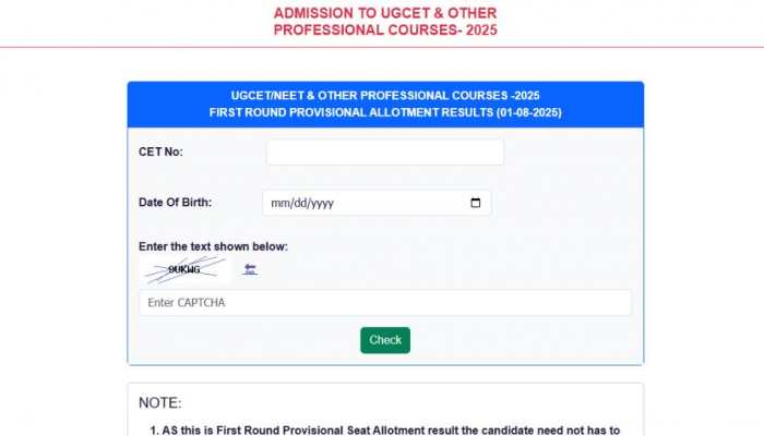 KCET, NEET 2025 Counselling: Provisional Seat Allotment Results Declared, Final List To Be Released Tomorrow At cetonline.karnataka.gov.in- Check Direct Link Here KCET, NEET 2025 Counselling: Provisional Seat Allotment Results Declared, Final List To Be Released Tomorrow At cetonline.karnataka.gov.in- Check Direct Link Here