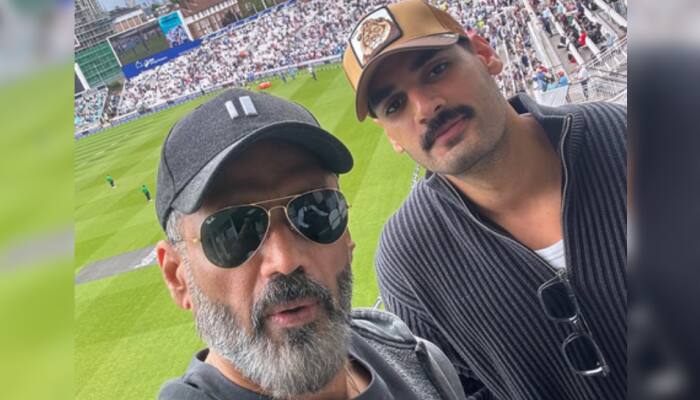 Ahan and Suniel Shetty Celebrate Team India’s Thrilling Win Over England At The Oval