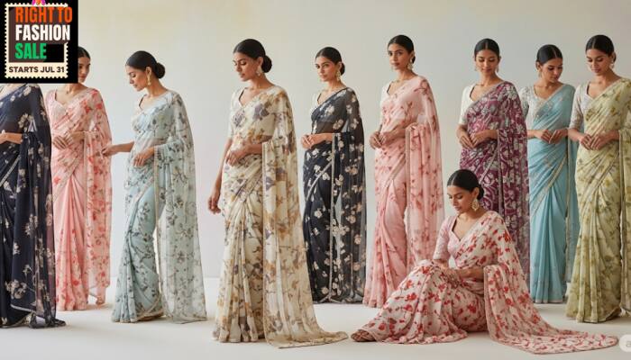 4 Best Sarees to Glam Up Your Look from Myntra's Right to Fashion Sale