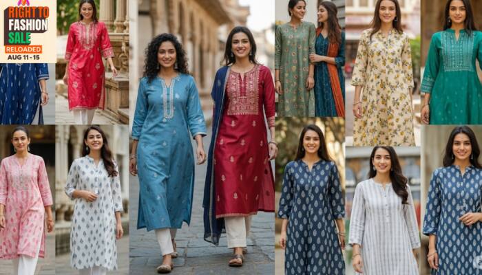Bloom in Style: Elegant Kurtas from Myntra’s Right to Fashion Sale (Aug 11–15)