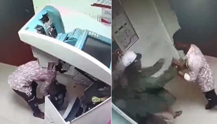 Watch: CCTV Captures Dramatic Failed ATM Robbery As Karnataka Police Nab Criminal Red-Handed
