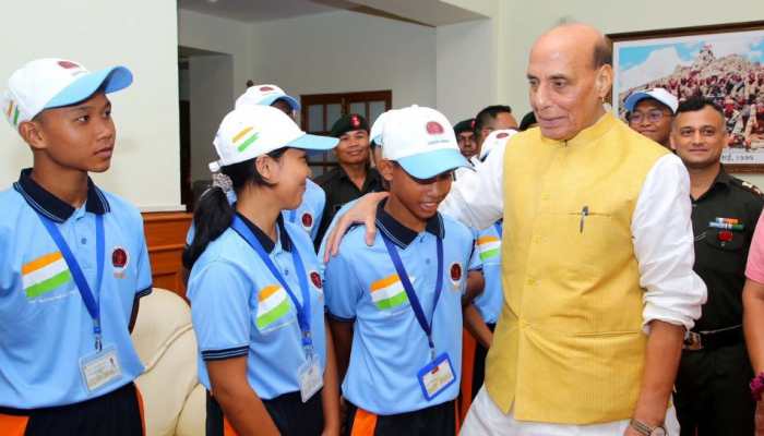 Rajnath Singh Inspires Andaman And Nicobar Tribal Students To Help Build Powerful India During Delhi Visit