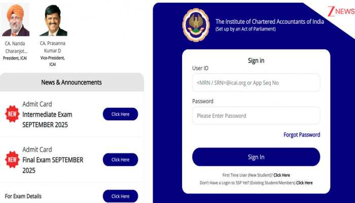 ICAI CA Inter, Final Admit Card 2025 Released At icai.org- Check Direct Link, Steps To Download Here
