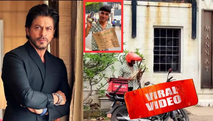 VIRAL VIDEO: Shah Rukh Khan's Fan Tries To Enter Mannat As 'Zomato Delivery Boy', Guard's Reaction Breaks The Internet - WATCH 