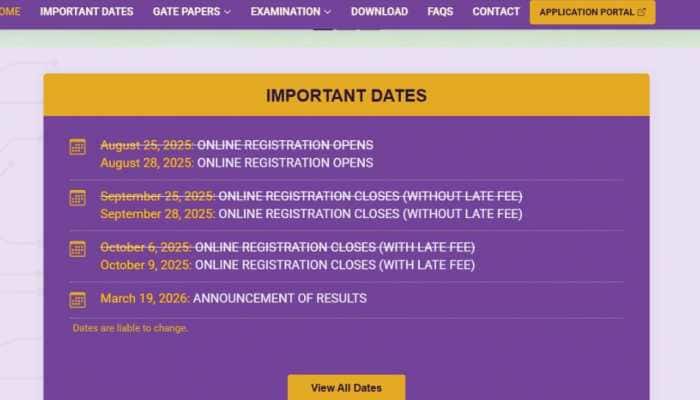 GATE 2026 Registration Postponed, Now From August 28 At gate2026.iitg.ac.in- Check Eligibility Criteria , Steps to Apply Here