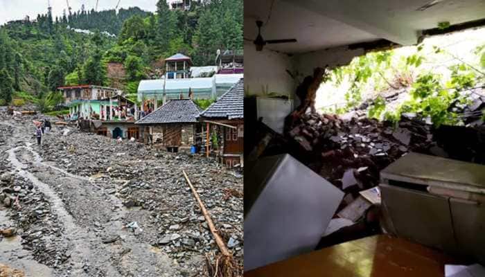Monsoon Fury In Himachal: School Hit by Landslide in Una, Debris Crashes Through Wall- Video