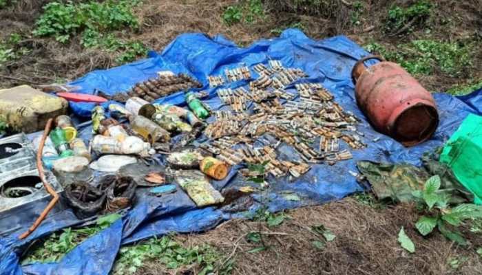J-K: Security Forces Bust Terror Hideout In Kupwara District, Seize Huge Cache Of Arms And Ammunition