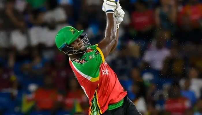 RCB’s Romario Shepherd Goes Berserk In CPL 2025, Hits 22 Runs In A Single Ball To Stun Fans - Watch