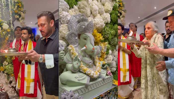 Ganesh Chaturthi 2025: Salman Khan Performs Aarti With Dad Salim Khan And Mom Salma Khan - Watch