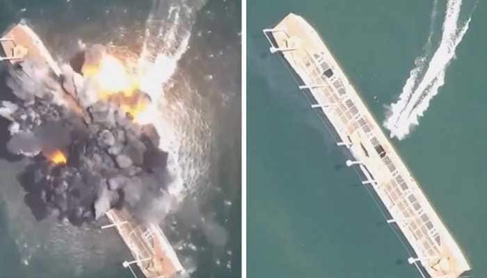 Video: Ukrainian Naval Ship Sunk In Drone Attack, Says Russian Defence Ministry