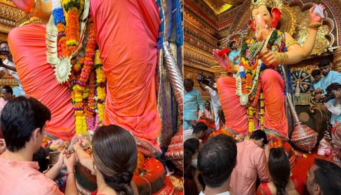 Ganesh Chaturthi 2025: Sidharth Malhotra, Janhvi Kapoor Visit Lalbaugcha Raja Offer Prayers