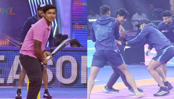 IPL Sensation Vaibhav Suryavanshi Tries His Hand At Kabaddi At PKL Season 12 Launch - WATCH