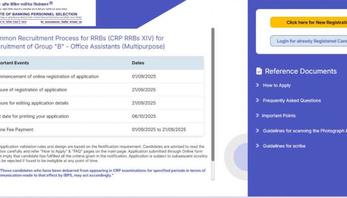 IBPS RRB PO, Clerk 2025 Registration Starts At ibps.in- Check Direct Link to Apply, Other Details Here
