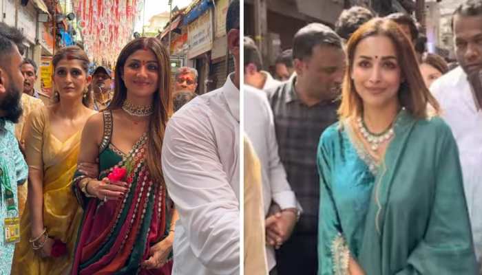 Shilpa Shetty, Malaika Arora, Anil Kapoor Visit Lalbaugcha Raja During Ganesh Chaturthi Celebrations