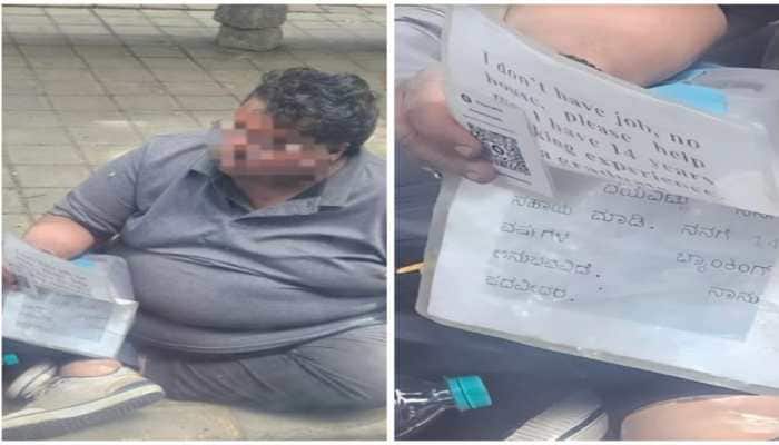 Bengaluru’s Man With 14 Years Of Experience In Banking Begs On Pavement, Internet Responds With Empathy