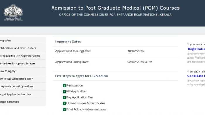Kerala NEET PG 2025 Counselling Registration Begins For 50% State Quota Seats At cee.kerala.gov.in- Check Direct Link to Apply