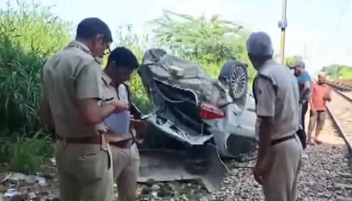 Miracle Escape! Car Falls Off Delhi Flyover Onto Railway Tracks, Driver Walks Away With Minor Injuries