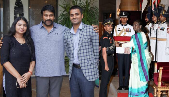Megastar Chiranjeevi Meets Kirti Chakra Awardee Major Malla Ramgopal Naidu, Hails Him As An 'Inspiration'