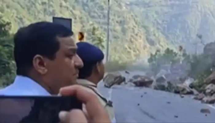 Caught On Camera: BJP MP Anil Baluni Inches From Death In Uttarakhand Landslide | VIDEO