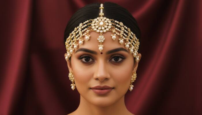 Traditional Kundan Matha Patti And Head Chains For Women On Amazon This Amazon Great Indian Festival