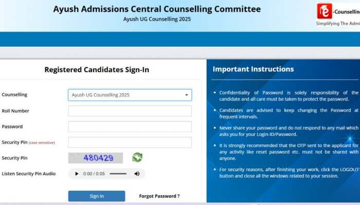AYUSH NEET UG Counselling 2025: Registration For Round 2 Ends Today At aaccc.gov.in- Check Direct Link To Apply Here