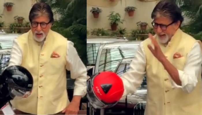 Amitabh Bachchan Surprises Fans With Helmets And Dandiya Sticks At Sunday Meet Outside Jalsa- WATCH 