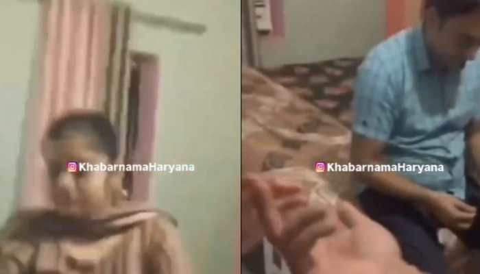 Haryana Man Catches Wife With Lover In Hotel, Video Goes Viral | Watch