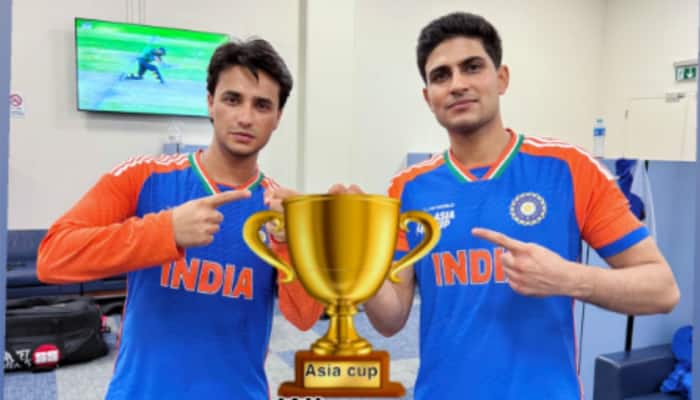 Shubman Gill, Abhishek Sharma Pose With ‘ Virtual Trophy’ After India’s Asia Cup Win Amid ACC Snub