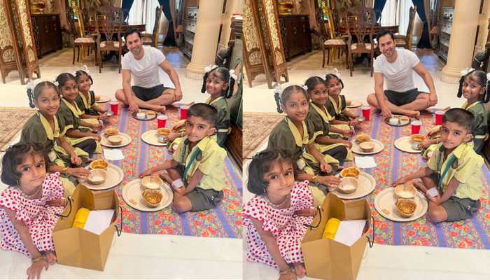 Durga Ashtami 2025: Varun Dhawan Performs Kanjak Puja At Home, Shares His 'Best Meal' Pic With Kids