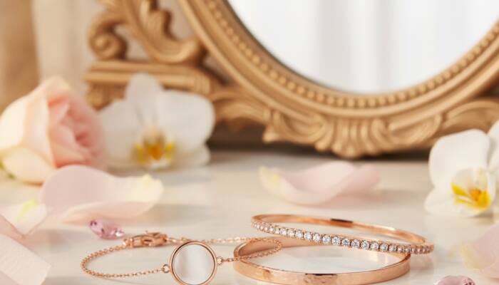 Women's Gold &amp; Rose Gold-Plated Bracelets – Set of Elegant and Stylish Designs