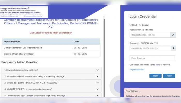 IBPS PO Mains 2025 Admit Card Released At ibps.in- Check Direct Link To Download Hall Ticket