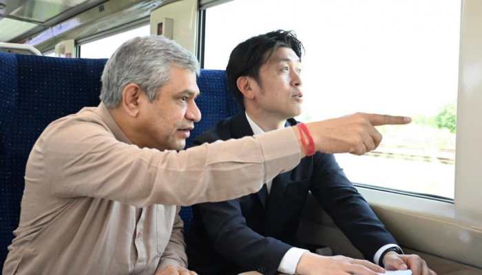 Railway Minister Vaishnaw And Japan's Minister Nakano Inspect Bullet Train Stretch In Surat